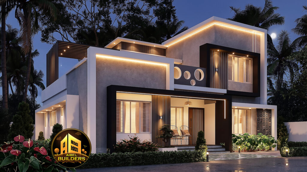 Mr. REJI, MUVATTUPUZHA, ERNAKULAM. 1690SQFT MODERN CONTEMPORARY LUXURY HOME.