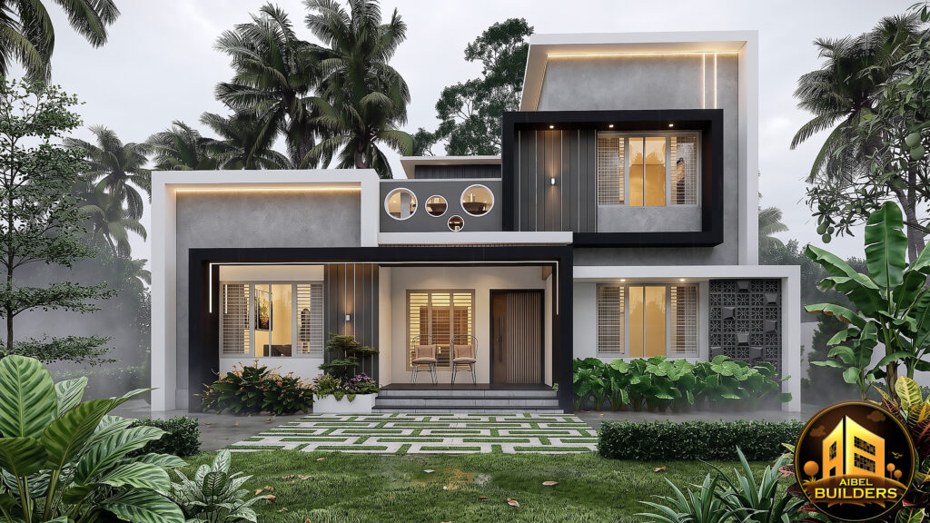 Mr. REJI, MUVATTUPUZHA, ERNAKULAM. 1690SQFT MODERN CONTEMPORARY LUXURY HOME.