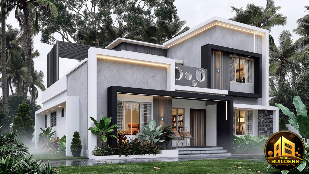 Mr. REJI, MUVATTUPUZHA, ERNAKULAM. 1690SQFT MODERN CONTEMPORARY LUXURY HOME.