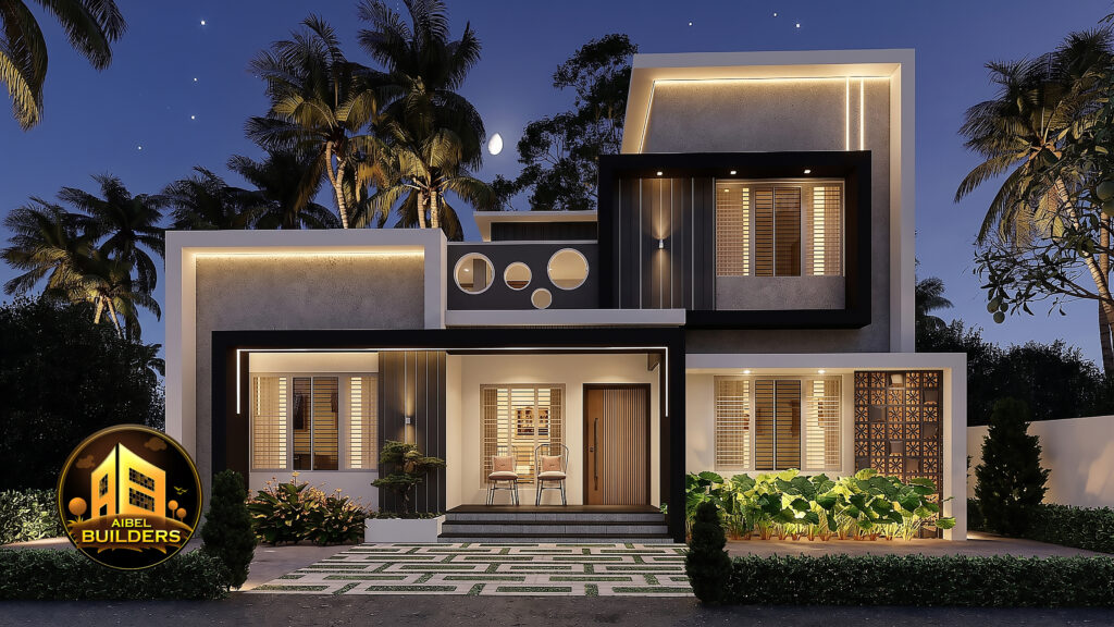 Mr. REJI, MUVATTUPUZHA, ERNAKULAM. 1690SQFT MODERN CONTEMPORARY LUXURY HOME.