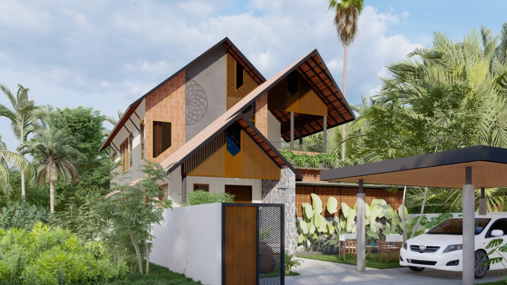 Mr. HEMASH M HARIDAS CHIYYARAM, THRISSUR. 1812SQFT TROPICALMODEL