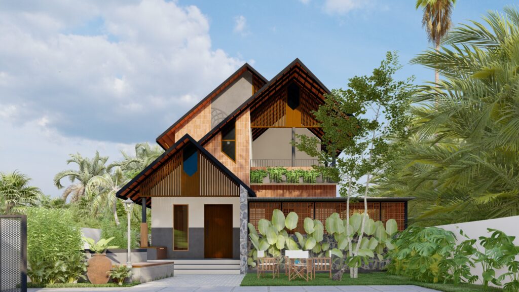 Mr. HEMASH M HARIDAS CHIYYARAM, THRISSUR. 1812SQFT TROPICALMODEL